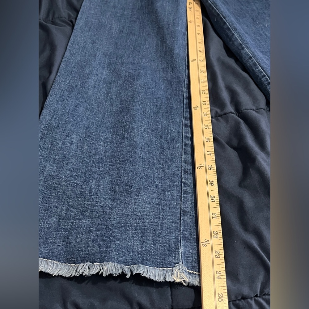 Pilcro Anthropologie Dark Cropped High Waist Wide Leg Jeans sz 27 - Picture 8 of 13